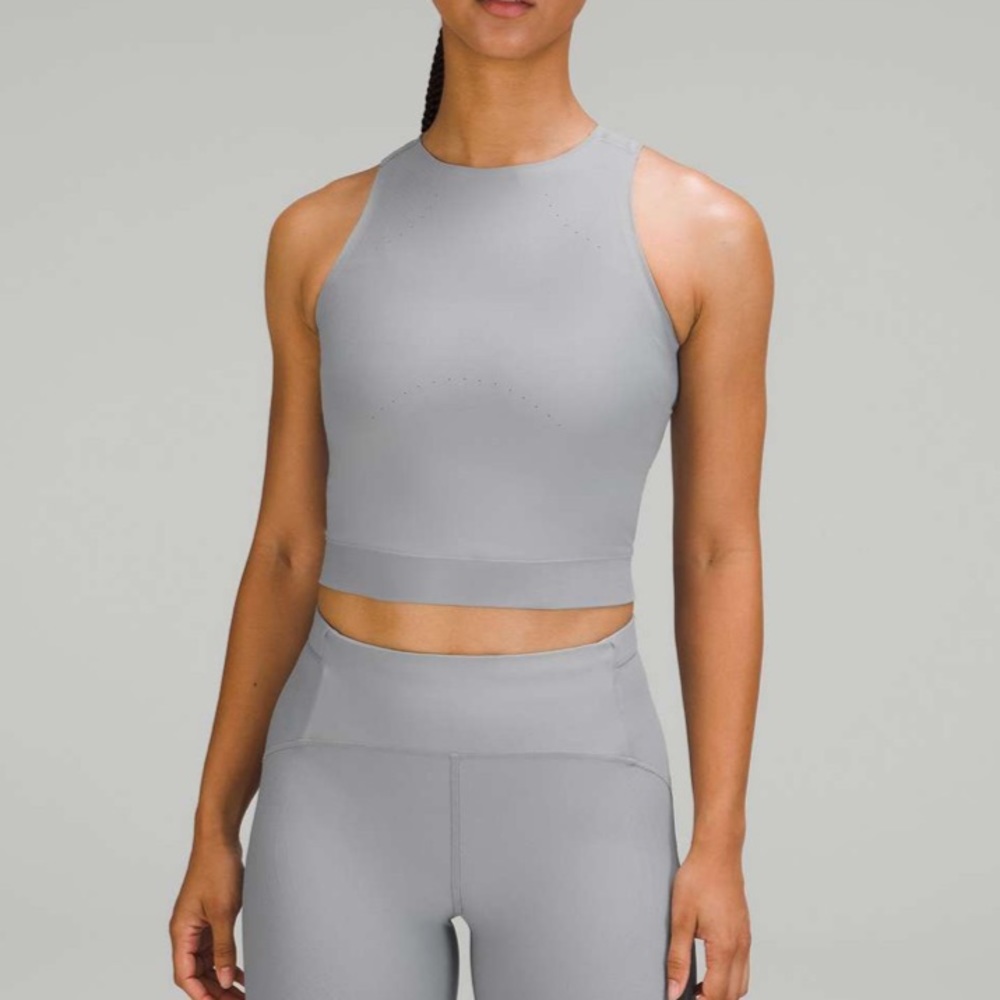 Lululemon NWT SenseKnit Running Tank Top Rhino Grey - Picture 2 of 5
